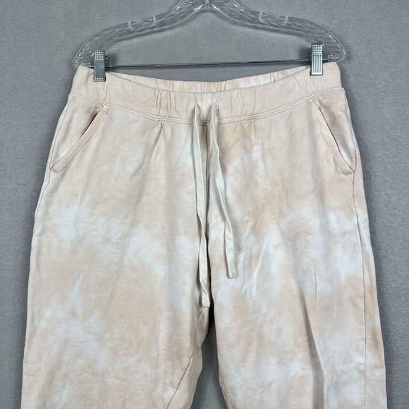 J.Crew Joggers Pants Size Large Peach Tie Dye Sweat Pants Pull On Pockets - Picture 3 of 13